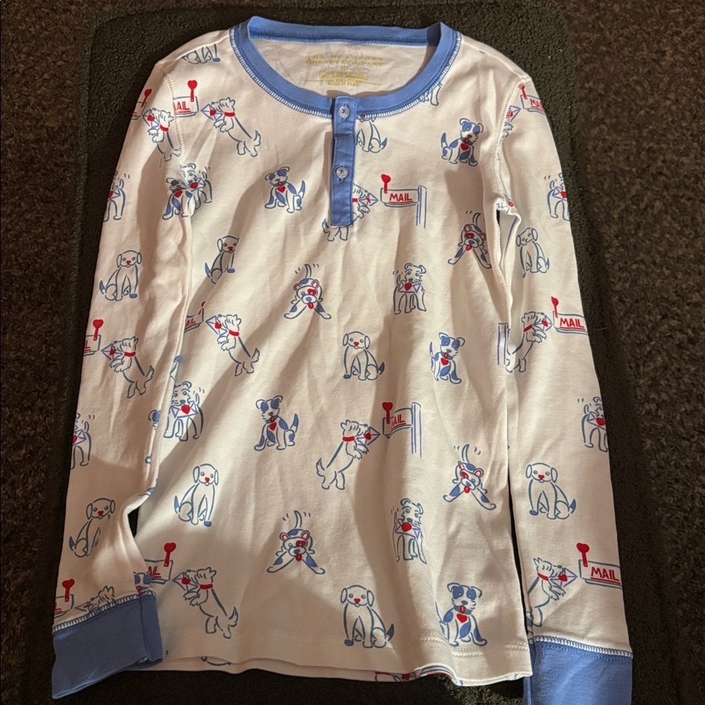 The Beaufort Bonnet Company Dog Print Pajama Top